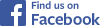 Facebook-Logo mit Text Find us on Facebook